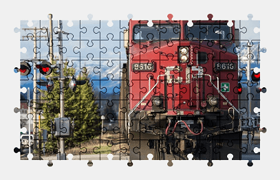 Jigsaw puzzle online locomotive,train,vehicle,colorful