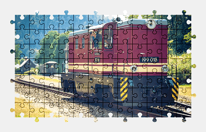 Jigsaw puzzle online locomotive,train,vehicle,colorful