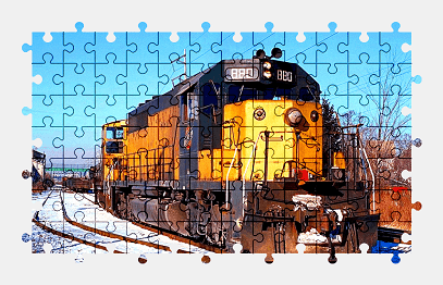 Jigsaw puzzle online locomotive,vehicle,train,colorful