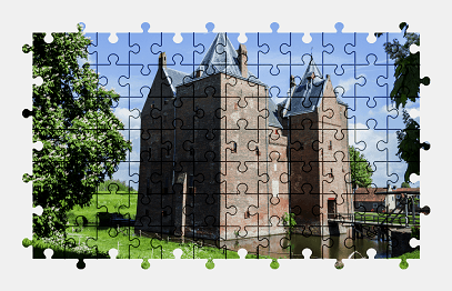 Jigsaw puzzle online castle,netherlands,building,architecture,colorful