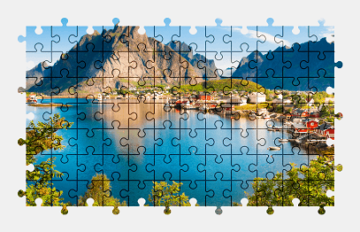 Jigsaw puzzle online norway,mountains,nature,colorful