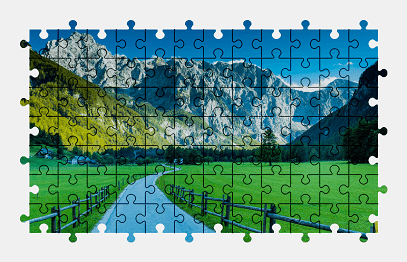 Jigsaw puzzle online valley,slovenia,landscape,park,colorful,mountains