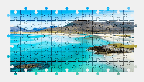 Jigsaw puzzle online beach,scotland,nature,colorful
