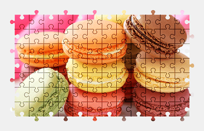 Jigsaw puzzle online macaron,food,dessert,colorful