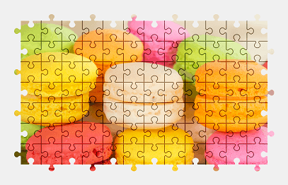 Jigsaw puzzle online macaron,dessert,food,colorful