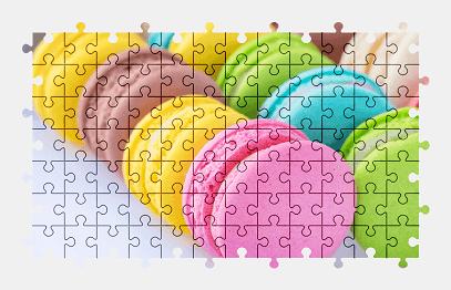 Jigsaw puzzle online macaron,dessert,food,colorful