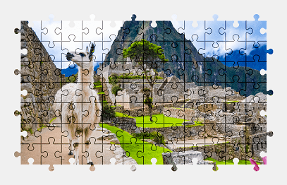 Jigsaw puzzle online machu-picchu,peru,colorful,nature,animal,architecture