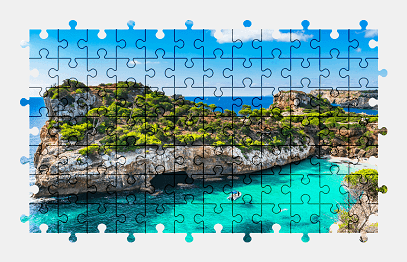 Jigsaw puzzle online island,spain,colorful,nature