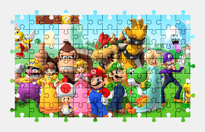 Jigsaw puzzle online mario,character,video-games,colorful