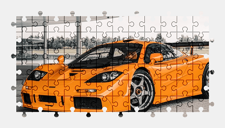 Jigsaw puzzle online mclaren,sports-car,orange,car,colorful,vehicle