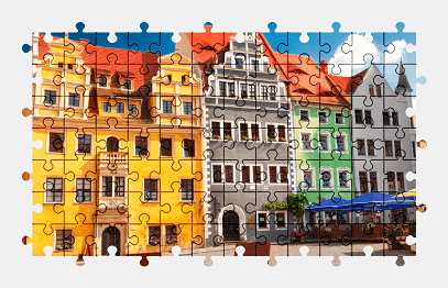 Jigsaw puzzle online town,germany,architecture,colorful,building