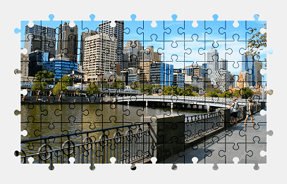 Jigsaw puzzle online melbourne,city,river,bridge,australia,building,architecture
