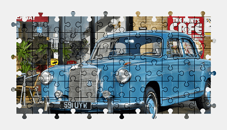 Jigsaw puzzle online mercedes-benz,car,colorful