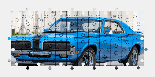 Jigsaw puzzle online blue,mercury,car,vehicle,colorful