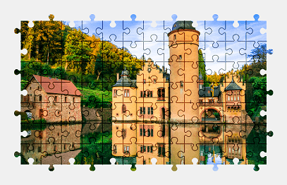 Jigsaw puzzle online castle,germany,building,colorful,architecture