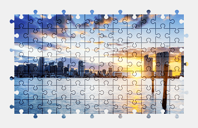Jigsaw puzzle online miami,city,usa,florida,building,colorful,architecture