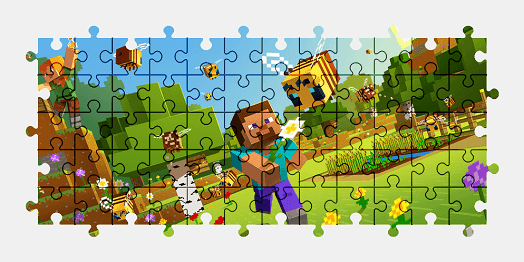 Jigsaw puzzle online minecraft,game,video-games,colorful