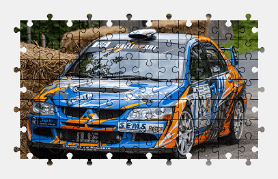 Jigsaw puzzle online mitsubishi,rally,sports-car,race