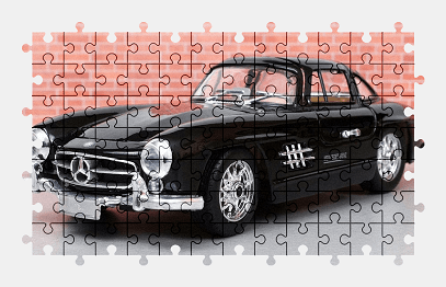Jigsaw puzzle online black,mercedes-benz,sports-car,toy,car,mercedes,vehicle,model-car