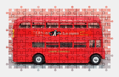 Jigsaw puzzle online red,bus,model-car,toy,london,transport,vehicle,colorful