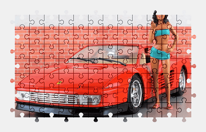 Jigsaw puzzle online red,ferrari,model-car,toy,car,sports-car,colorful