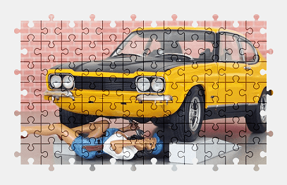 Jigsaw puzzle online yellow,ford,model-car,toy,car,vehicle,model-figure,colorful