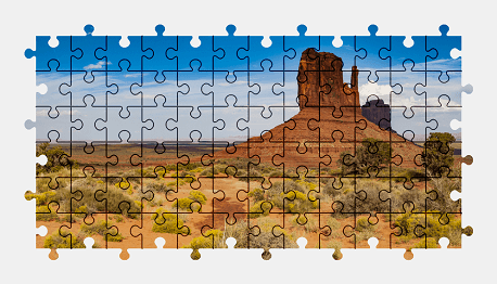 Jigsaw puzzle online monument-valley,usa,valley,landscape,colorful