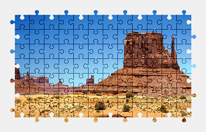 Jigsaw puzzle online arizona,monument-valley,utah,usa,desert,rock,landscape,nature,colorful