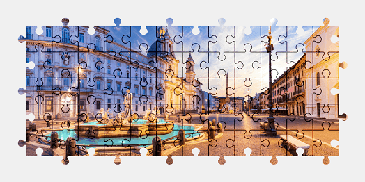 Jigsaw puzzle online fountain,rome,italy,city,colorful,architecture