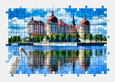 Jigsaw puzzle online castle,building,colorful,architecture,bird