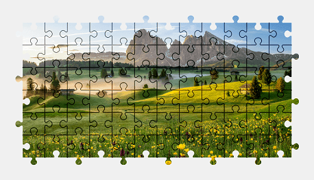 Jigsaw puzzle online dolomites,mountains,italy,nature,landscape,colorful