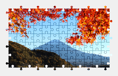 Jigsaw puzzle online mountains,japan,nature,colorful,landscape,autumn