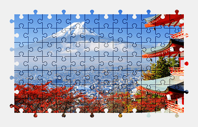 Jigsaw puzzle online mountains,japan,landscape,colorful,volcano