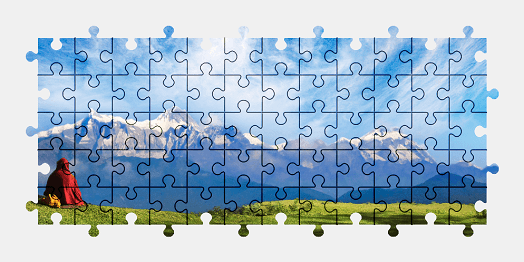 Jigsaw puzzle online mountains,landscape,nature,colorful