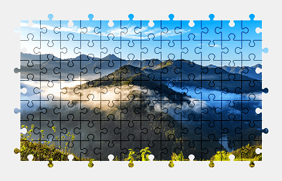 Jigsaw puzzle online mountains,landscape,colorful