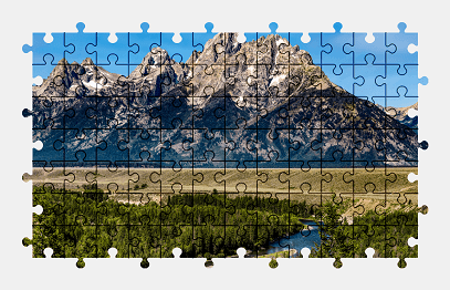 Jigsaw puzzle online mountains,landscape,nature,river