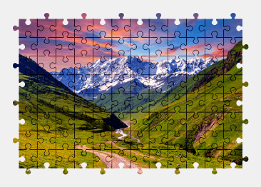 Jigsaw puzzle online mountains,colorful,landscape,nature