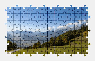 Jigsaw puzzle online mountains,landscape,colorful,valley