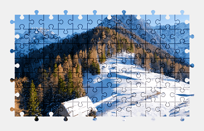 Jigsaw puzzle online mountains,nature,colorful,snow