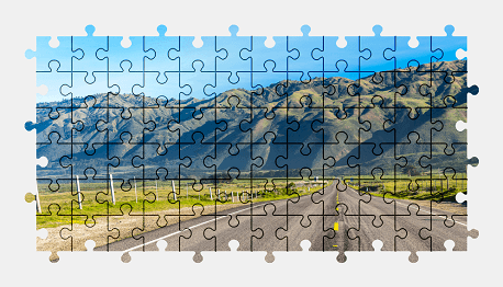 Jigsaw puzzle online coast,highway,road,california,mountains,landscape,usa,colorful