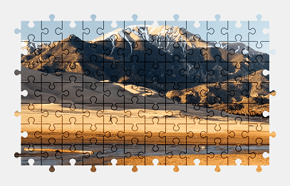 Jigsaw puzzle online colorado,mountains,usa,travel,tourism,sand,dune,nature,landscape