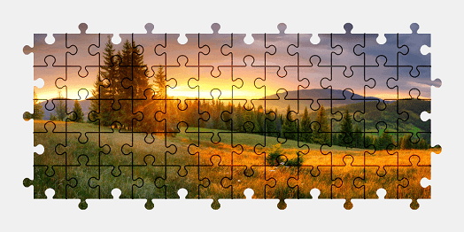 Jigsaw puzzle online mountains,sunset,nature,landscape,colorful