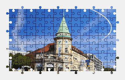 Jigsaw puzzle online building,germany,architecture,colorful,munich
