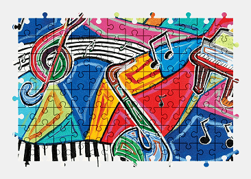 Jigsaw puzzle online music,painting,colorful,color,art