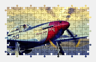 Jigsaw puzzle online mustang,airplane,plane,aircraft,colorful