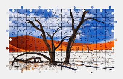 Jigsaw puzzle online namibia,africa,desert,tree,nature,colorful