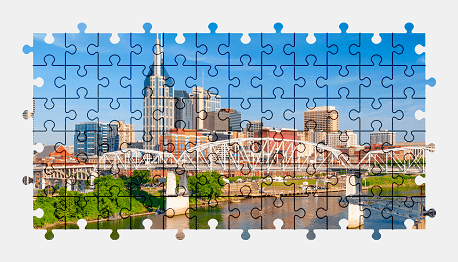Jigsaw puzzle online city,bridge,usa,skyscraper,colorful,building,architecture
