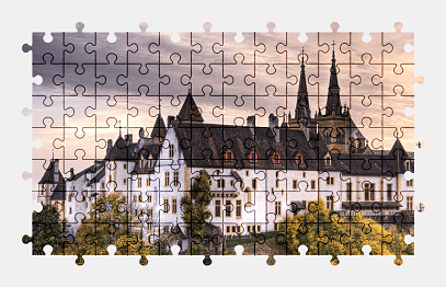 Jigsaw puzzle online castle,switzerland,building,architecture,colorful