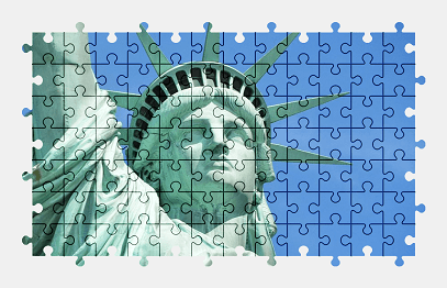 Jigsaw puzzle online statue-of-liberty,new-york,statue,sculpture,usa,colorful