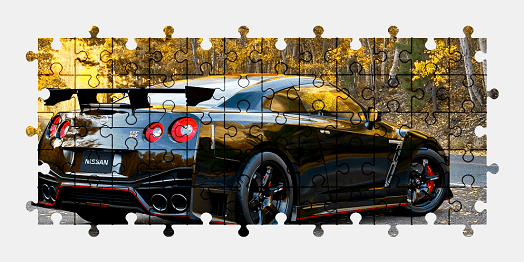 Jigsaw puzzle online nissan,sports-car,car,colorful,vehicle,autumn,gran-turismo,video-games
